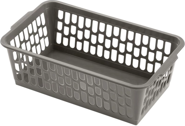 Plastisk opbevaringskurv HEIDRUN 25 × 15 × 8 cm – mix af farver