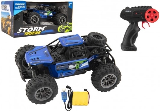 Bil med fjernbetjening terræn Buggy blå