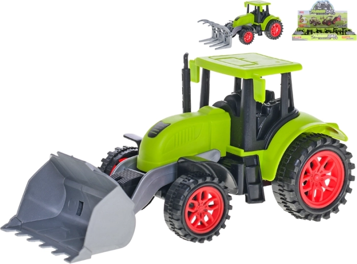 Traktor med friktionsmotor 17 cm – legetøjslæsser eller grab