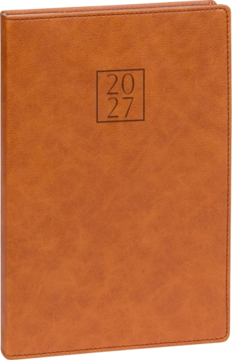 Notique Prestigio ugekalender 2027 brun 15 × 21 cm