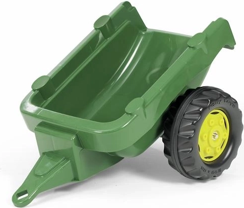 Rolly toys enkeltakslet trailer til traktor, mørkegrøn