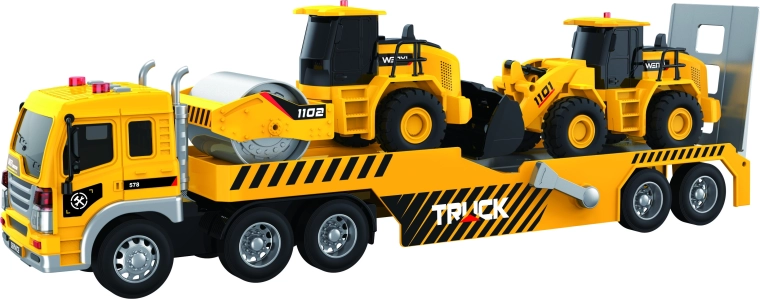 Autotransporter med byggemaskiner og effekter 48 cm