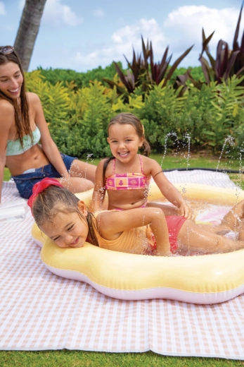 Integreret fontæne til forfriskende vandleg