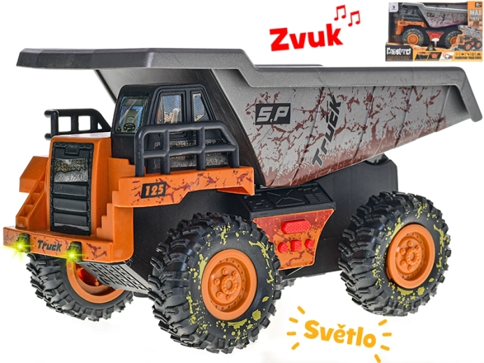 Bygge-dumper 25 cm med lys og lyde