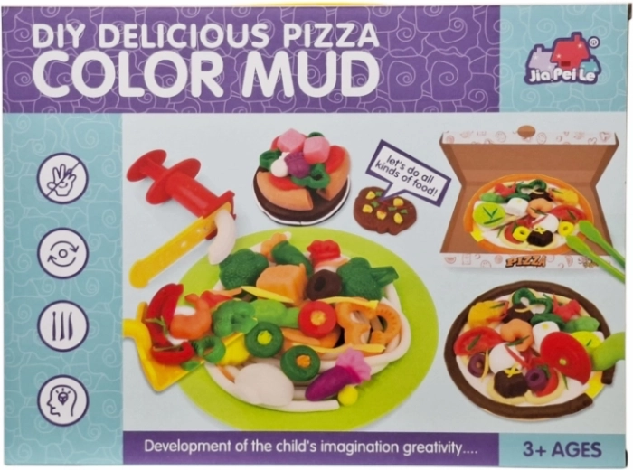 Kreativt sæt med modellervoks – pizza