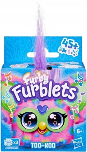 Furby Furblets Too-Koo interaktiv mini-plyslegetøj med clip