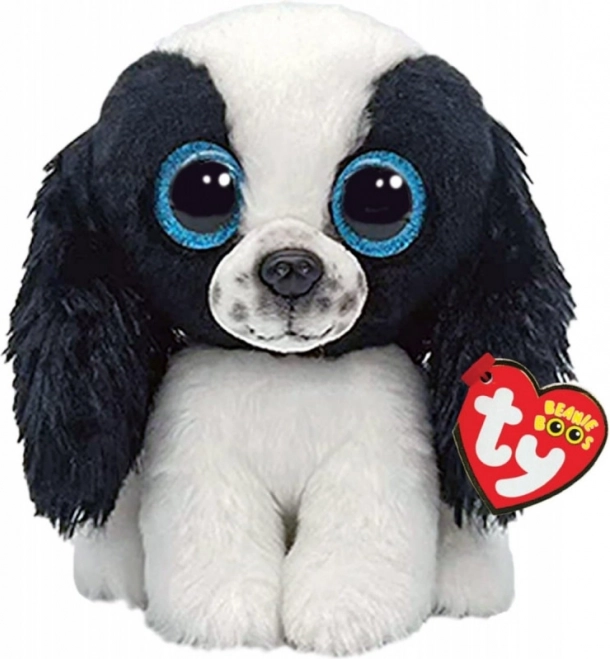 Plys-hund TY sissy 15 cm (sort/hvid)