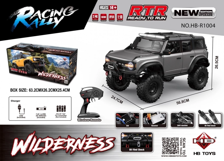 RC bil Wilderness 1:10 grå