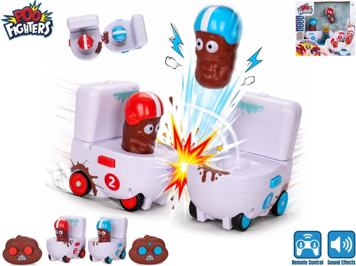 RC-toiletduel Poo Fighters med lyd