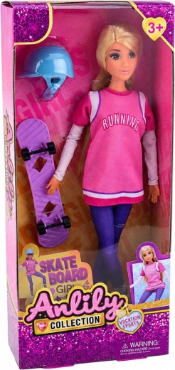 Skateboard og hjelm i pakken