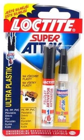 Sekundlim til plast med aktivator Ultra Plastic 2 g + 4 ml