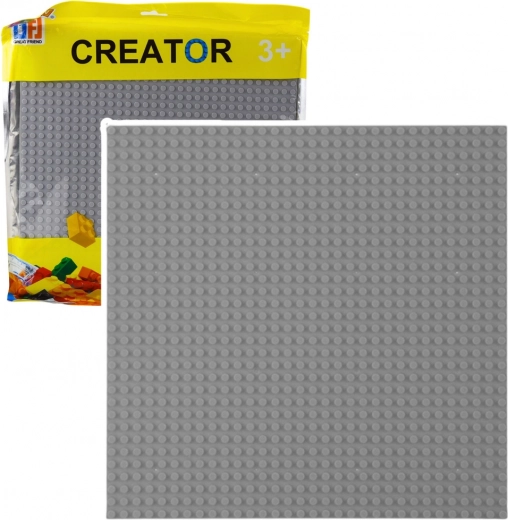 Byggeplade til klodser, grå 25,5 × 25,5 cm