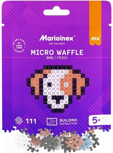 Marioinex Micro Waffle klodser – hund (111 stk.)