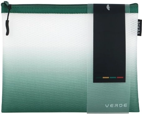 Netmappe med lynlås Verde A5 grøn