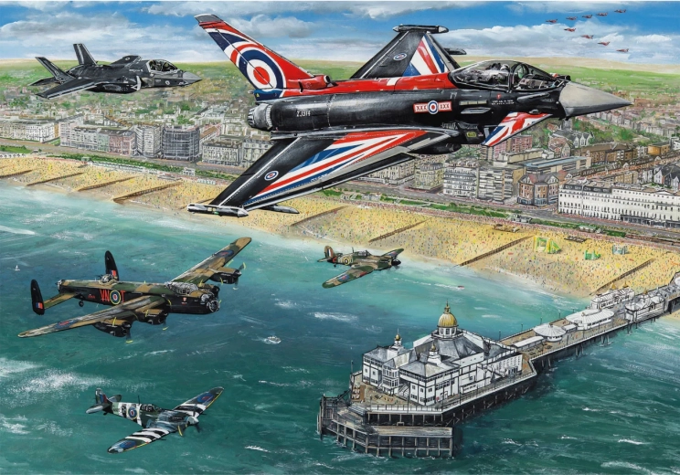 Puslespil luftshow over Eastbourne 500 brikker GIBSONS