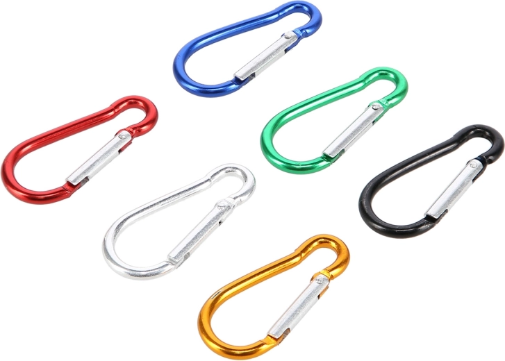 Sæt med aluminiums-karabiner NILS Camp, 6 stk.
