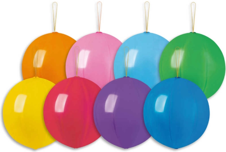 Gemar pastel Punch Ball-ballón med elastik 33 cm - 1 stk.