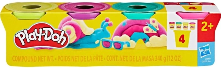 Play-Doh sæt med 4 bægre modellervoks 4×85 g