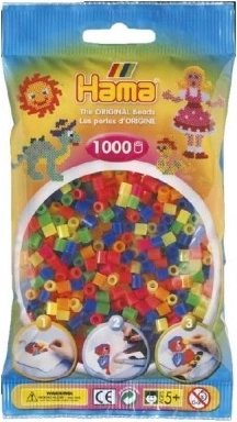 Strygeperler Hama MIDI transparente neonfarver 1000 stk