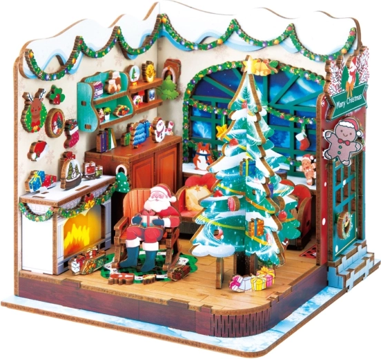 2Kids Toys 3D træbyggesæt Santas værksted