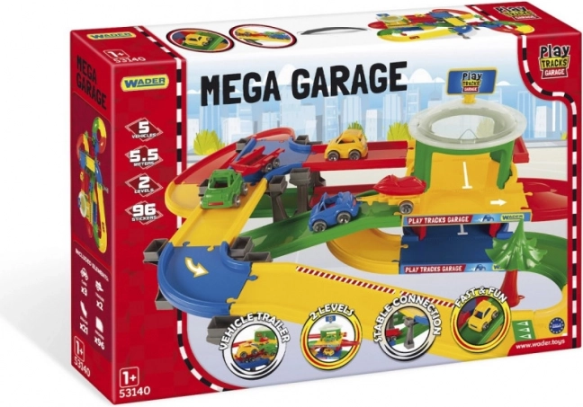 Mega garage med bane Play Tracks Garage