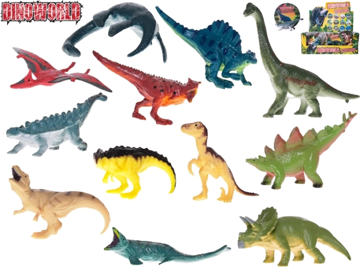 Dinoworld sæt med dinosaurfigurer 12 stk., 8 cm