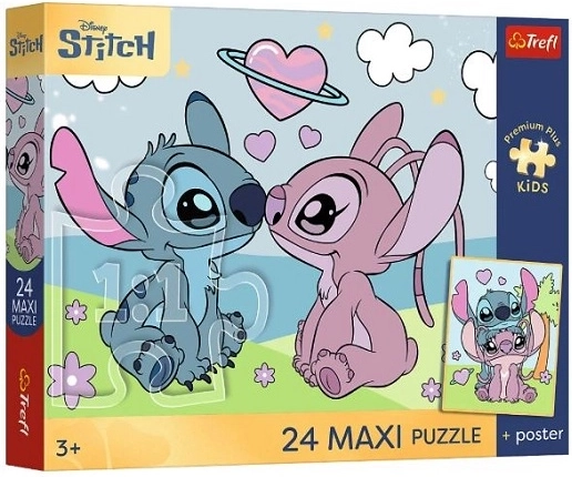 Puzzle maxi 24 brikker Premium Plus Kids: Lilo og Stitchs drømme