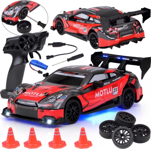 Fjernstyret sportsbil 4x4 med drift 1:24