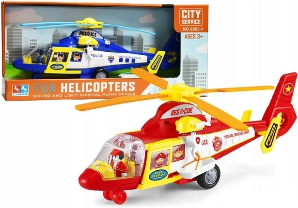 Helikopter 38 cm med lys og lyde