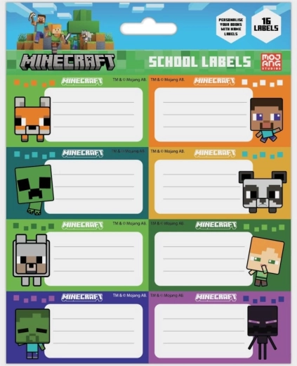 Minecraft navnemærkater til hæfter (chibi)