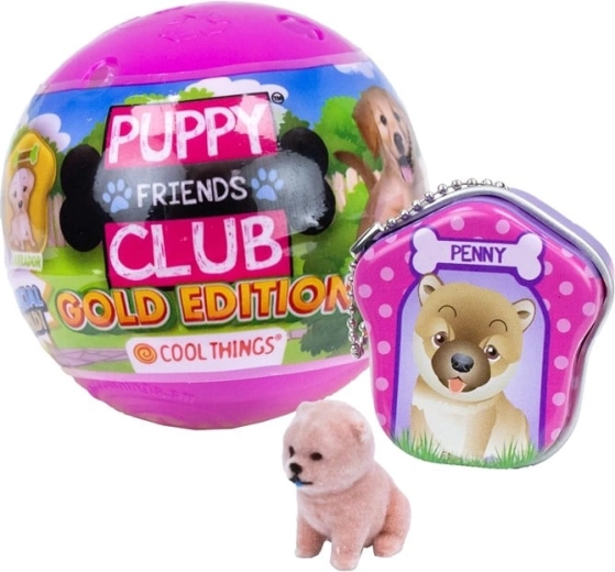 Hundefigur i overraskelsekapsel Puppy Club Gold Edition