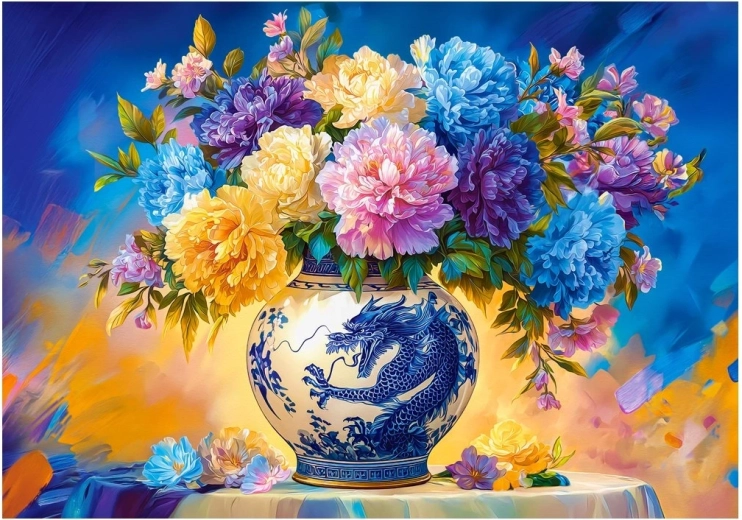 Castorland puslespil Blomster i kinesisk porcelæn 500 brikker