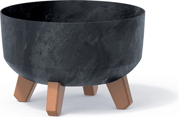 Plantepotte på ben med betoneffekt 23,5 cm antracit