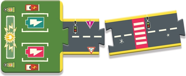 Realistisk vej med trafikale elementer