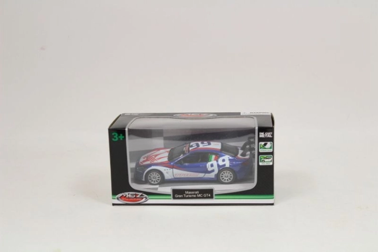 Modelbil Maserati GranTurismo MC GT4 1:43 blå-hvid