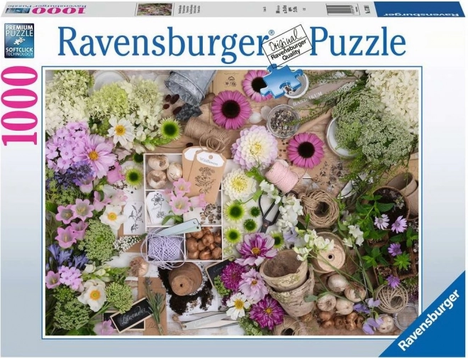 puslespil 1000 brikker – smukke blomster RAVENSBURGER