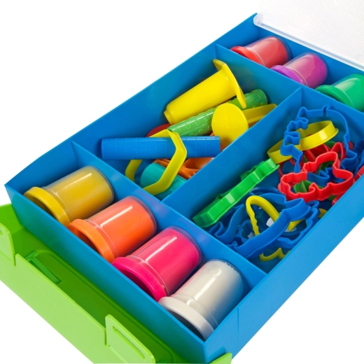 Praktisk opbevaringskasse med låg og håndtag