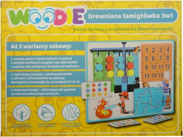 Trælogisk spil 3-i-1 Woodie