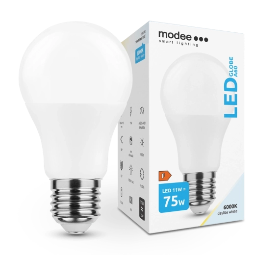 LED pære A60 11 W E27 1055 lm kold hvid – Modee Smart Lighting