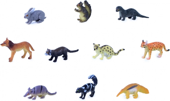 skovdyr mini zoo – sæt med 10 figurer i pose