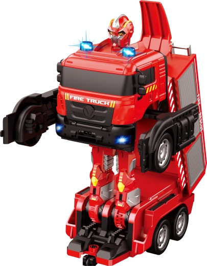 Ægte brandmandsaktion med vandkanon