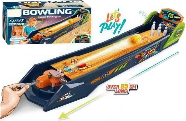Børnebowling med kugler, affyrer og bane