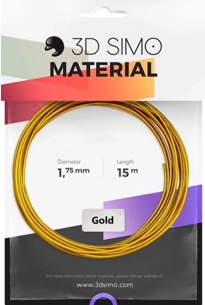 filament real gold 1,75 mm til 3d-penne og print – gylden, 15 m