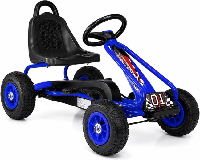 Blå pedal-gokart til børn