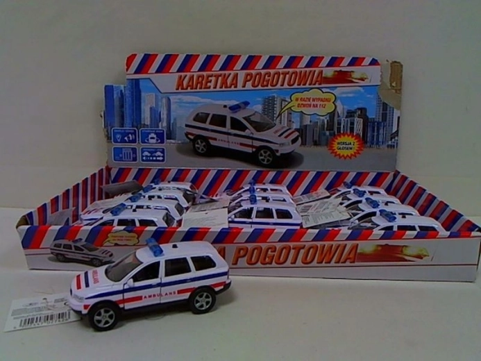 Ambulance 11 cm med lys og lyd (polske beskeder)
