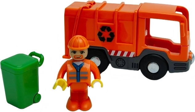 Skraldebil med tilbehør til realistiske scenarier