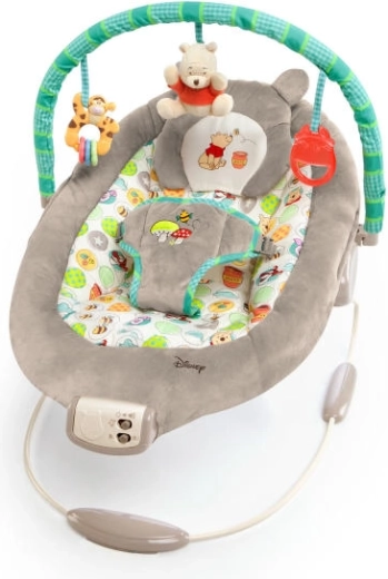 Vibrerende babylænestol med melodier DISNEY Baby WINNIE THE POOH Dots & Hunny, 0 m+, op til 9 kg
