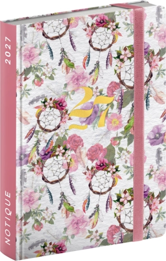 Notique ugekalender til håndtaske Drømmefanger 2027 (9,8 × 14,5 cm)