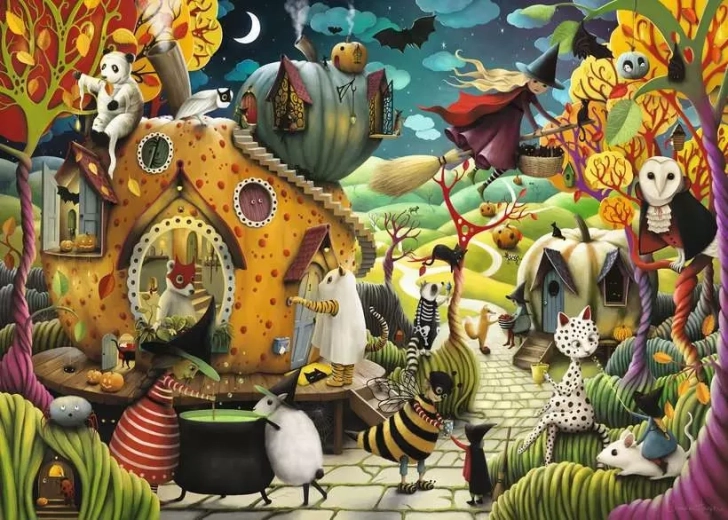 Ravensburger puslespil Glad Halloween 1000 brikker