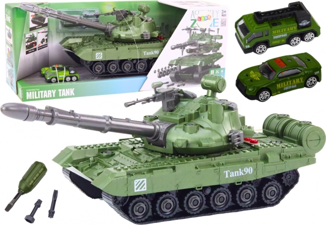 Grøn DIY tank til børn med aftagelige dele og lyde